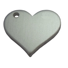 RMP-Stempelrohlinge, 3/4-Zoll-Herz mit Loch auf der linken Seite, Aluminium, 0,063 Zoll (14 Ga.), PVC auf BEIDEN Seiten  50er-Pack