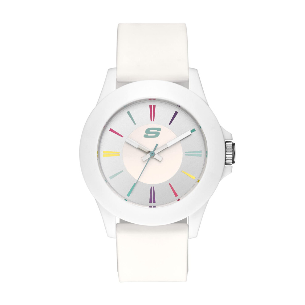 Skechers Women's Rosencrans Midsize Quartz Three-Hand Watch  Color: Wh