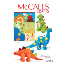 McCall's Patterns Dinosaur Plush Toys and Appliqued Quilt