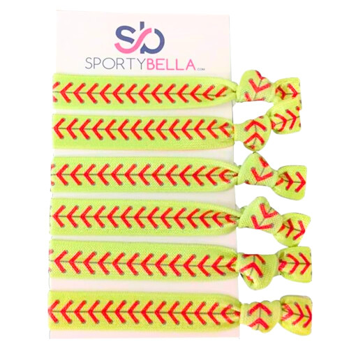 Infinity Collection Fasce per Capelli Softball, Giallo, 6 Pezzi, Accessori per Giocatori e Squadre di Softball