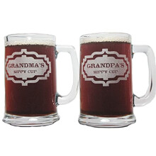 Omas und Opas Trinkbecher 15oz. Bierkrge mit Henkel