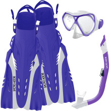 Body Glove Aquatic Cove Mask Snorkel and Fins Set  Large/X-Large  Pure