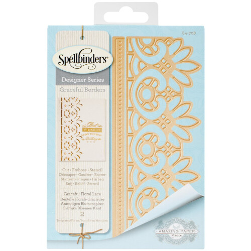 Spellbinders Graceful Floral Lace Ατσάλινα Διπλά Κοπίδια