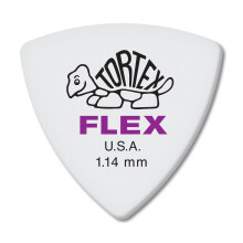 P as de guitarra Jim Dunlop Dunlop Tortex Flex Triangle de 1,14 mm, moradas, paquete de 72 (456R1.14)