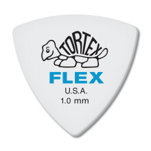 P as de guitarra Jim Dunlop Dunlop Tortex Flex Triangle de 1 mm, color azul, paquete de 72 (456R1.0)