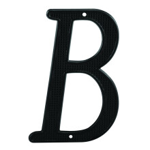 Prime-Line MP4107 10,2 cm Hausbuchstabe B, aus Druckguss, schwarze Ausführung (2er Pack)