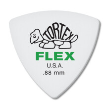P as de guitarra Jim Dunlop Dunlop Tortex Flex Triangle de 0,88 mm, color verde, paquete de 72 (456R.88)