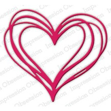 Scribble Heart Stahlstanze fr Scrapbooking (DIE511T)