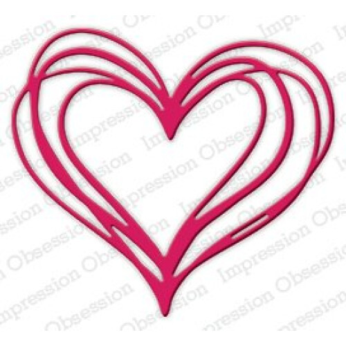 Scribble Heart Stahlstanze fr Scrapbooking (DIE511T)