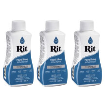 Rit Dye Liquid Dye  8 fl oz  Royal Blue  3Pack