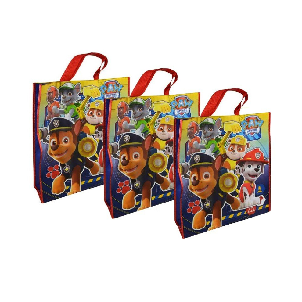Lot de 3 grands sacs fourre-tout r   utilisables non tiss   s Paw Patrol de 16 po