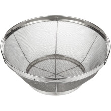 Large Fine Mesh Pasta Strainer, Metal colander for Rice, Quinoa, Yogurt (11 x 4 In)