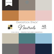 Die Cuts With a View Neutraler Karton-bedruckter strukturierter Stapel (6 x 6 Zoll)