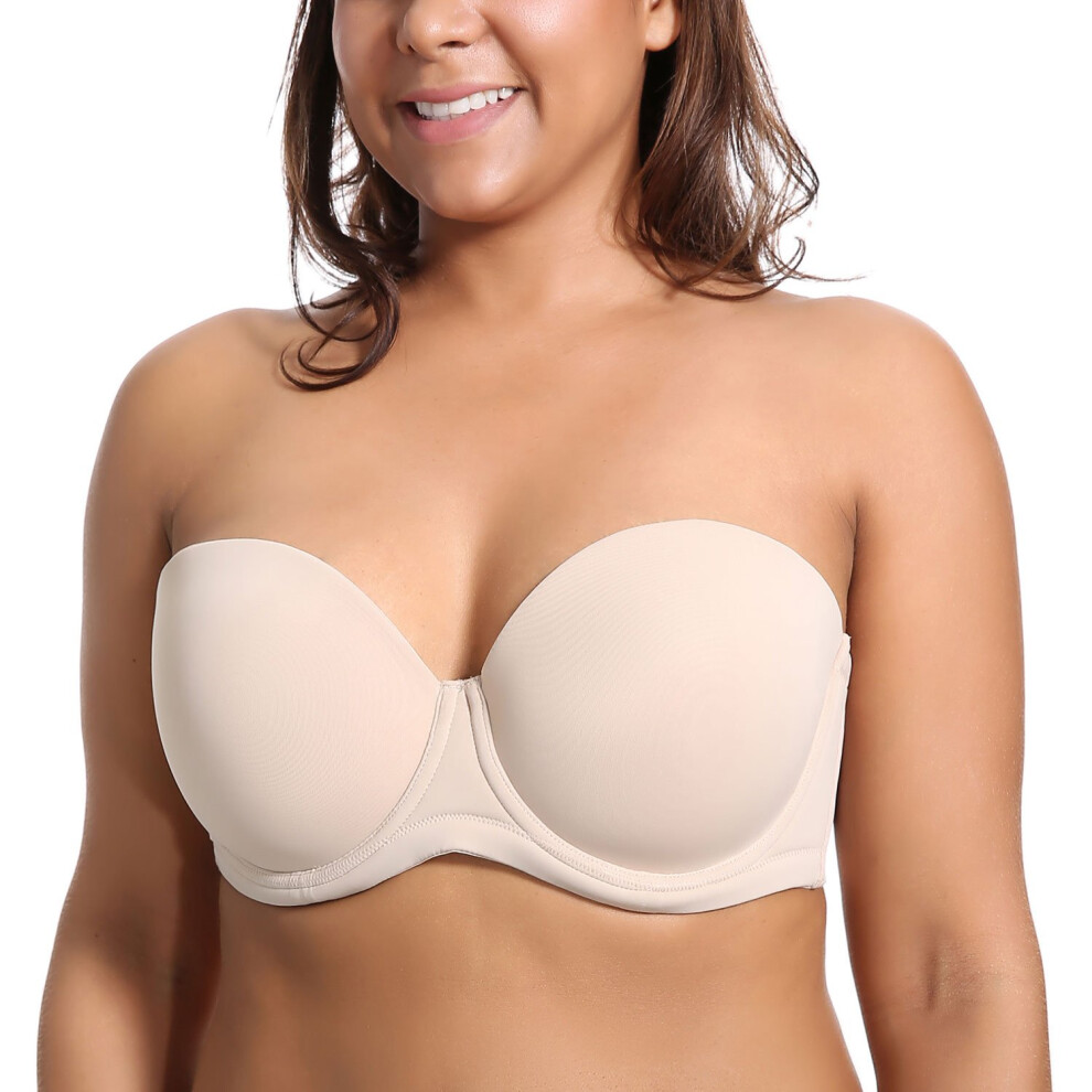 Soutien-gorge sans bretelles     armatures DELIMIRA pour femmes, multipositions, couverture compl   te
