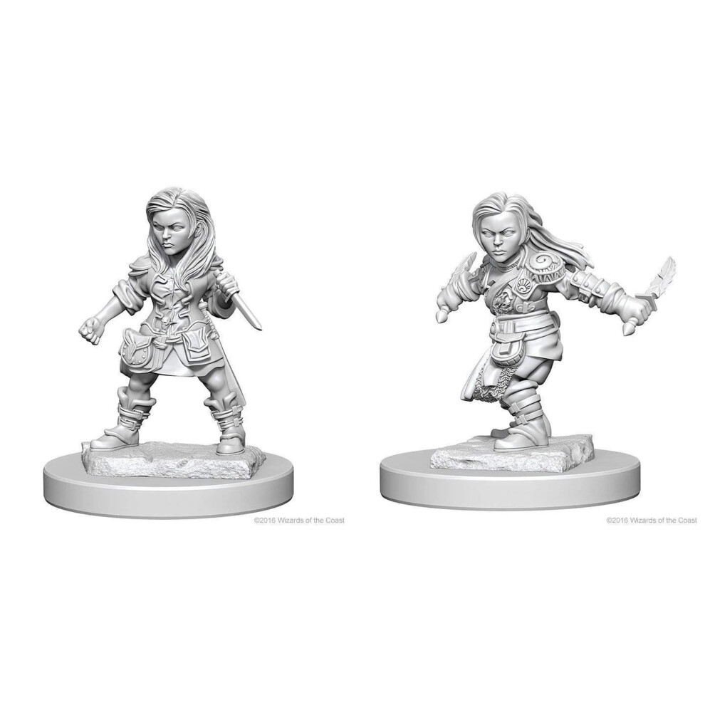 Neca Dungeons & Dragons: Nolzur's Marvelous Unpainted Minis: Halfling Female Rogue