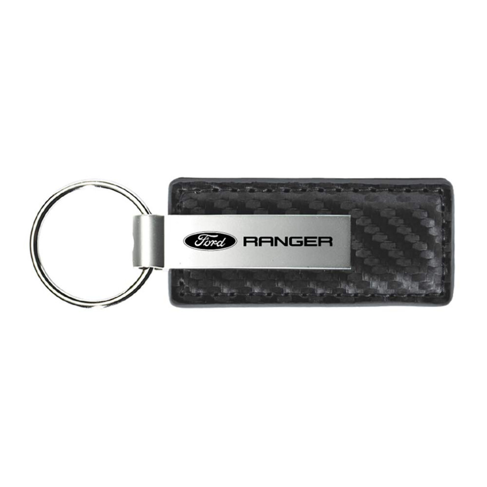 Australisch Goud Gold Au-Tomotive Carbon Fiber Rectangular Leather Key Chain For Ford R