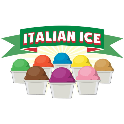 ITALIAN ICE 16" Αυτοκόλλητη ταμπέλα για καρότσια και τροχόσπιτα