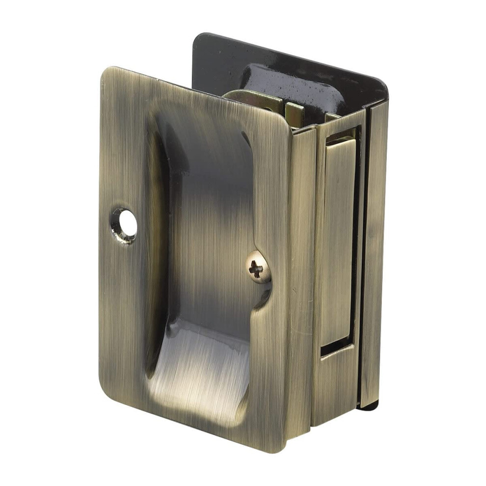 Richelieu Hardware 1700Abpsbc Onward Pocket Door Pull Passage Lock 3 1/4 In (82 Mm) Rectangular Antique Brass 062703170008