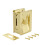 Richelieu Hardware 1701BPSBC Onward Pocket Door Pull  Privacy Lock  3 1/4 in (82 mm)  Rectangular  Brass 1