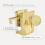 Richelieu Hardware 1701BPSBC Onward Pocket Door Pull  Privacy Lock  3 1/4 in (82 mm)  Rectangular  Brass 3