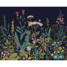 OhPopsi WALS0196 Botanical Fleur Wall Mural  Blue