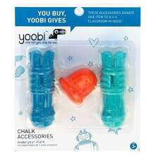 Yoobi Chalk Accessory Pack  2 Holders  1 Sharpener - Multicolor