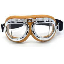 evomosa Retro-Motorradbrille fr Mnner und Frauen, Anti-Beschlag, Wind, Staub und Sand, Pilotenbrille, Motocross, Dirtbike, ATV, Reitbrille mit gelb