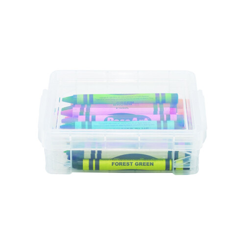 Advantus Super Stacker Crayon Box 3,5 x 4,75 x 1,5 polegadas Caso de Limpar de 18 (40311CT) 1