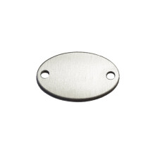 RMP-Stempelrohlinge, 0,586 Zoll x 0,921 Zoll, oval mit zwei Lchern, Aluminium, 0,063 Zoll (14 Ga.)  50 Stck