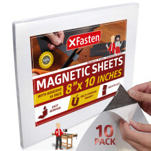 Xfasten Magnetic Sheets 8x10 tommer 20mil (s?t af 10) - Magnetisk kl?bemiddelark -Premium -skr?l og stick magnetiske ark med kl?bemiddel