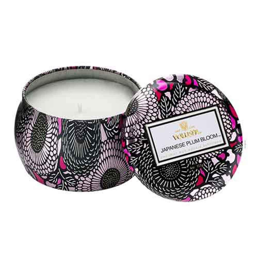 Voluspa Japanese Plum Bloom Petite Tin Candle, 4 Ounces