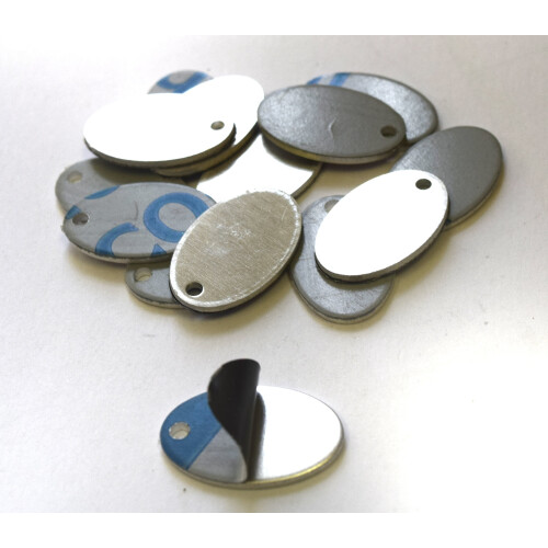 RMP Placas de Estampagem, Oval 0.586 x 0.921 Polegadas com Dois Furos, Alumínio 0.032 (20 Ga.) - Pacote com 50 2