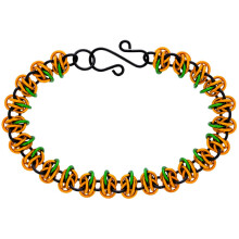 Weave Got Maille Κιτ Βραχιολιού Διπλής Ορβιτάλ Chainmaille, Μαύρο/Πορτοκαλί