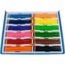 Maped Color'Peps dreieckiges Buntstift-Schulpaket 240er-Pack + 5 KOSTENLOSE Bleistiftspitzer lebendige Farben