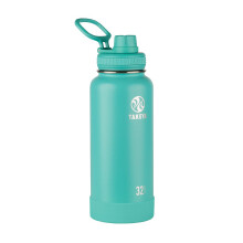 Takeya Actives 32 oz Vacuum Insulated Stainless Steel Water Bottle with Spout Lid  Premium Quality  Teal