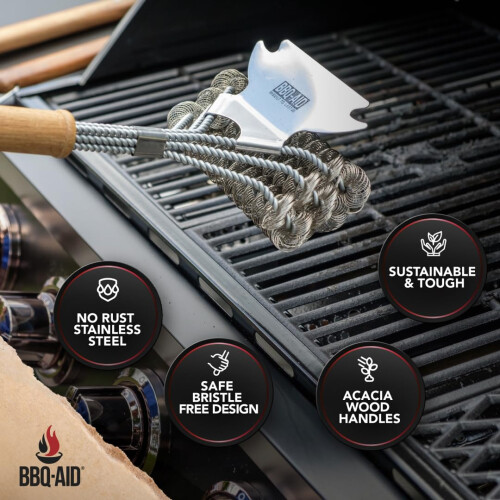BBQ -Aid grillbørste til udendørs grillfrist 1