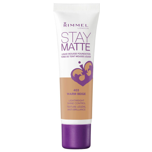 Rimmel Base Mate Rimmel Stay Matte, Beige Cálido, 30 ml