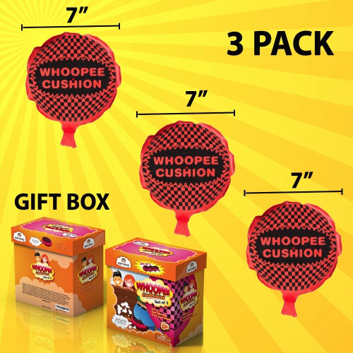 Αυτοφουσκωτό Whoopee Cushion 7" Σετ 3 Δώρο για Πλάκα και Γέλιο 1