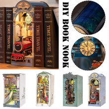 (C, One size) Diy Booke Shelf Decoration Book Nook Japanese Densya House Wooden In Series Furniture Miniature Kit With Books