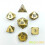 Bescon Solid Brass Polyhedral D&D Tärningsset av 7 Koppar 2