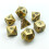 Bescon Solid Brass Polyhedral D&D Tärningsset av 7 Koppar 1