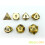 Bescon Solid Brass Polyhedral D&D Tärningsset av 7 Koppar 3