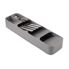 Joseph Joseph Drawer Store - Organiseur de tiroir couverts compact 5 compartiments pouvant contenir plus de 24 pi ces - gris