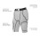 Russell Athletic Παιδικό 5-Pocket Integrated Girdle, Ασημί/Μαύρο, YXL 3