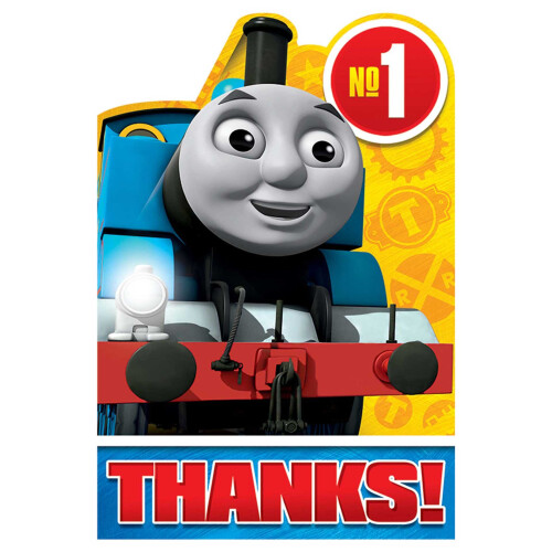 amscan 481752 Thomas All Aboard Multicolor Bedankt Postkaarten 8ct