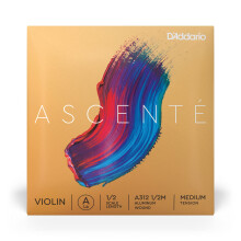D'Addario Ascente Violinsaiten Violinsaiten mit Kugelenden, synthetischer Kern A312 1/2M A-Saite 1/2 Mensur mittlere Spannung