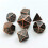 Bescon Antik Koppar Solid Metall Polyhedral Tärningar Set av 7 D4-D20 1