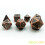 Bescon Antik Koppar Solid Metall Polyhedral Tärningar Set av 7 D4-D20 3