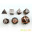 Bescon Antik Koppar Solid Metall Polyhedral Tärningar Set av 7 D4-D20 5