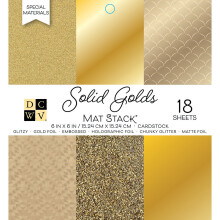 DCWV PS-060-00120 6"" x 6"" goldfarbener Kartonstapel